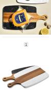 Tablero De Cortar De Madera Para Queso Y Carne Placa De Servicio De Frutas Rectangular Eco-amigable Para Cocina Al Aire Libre - details 1