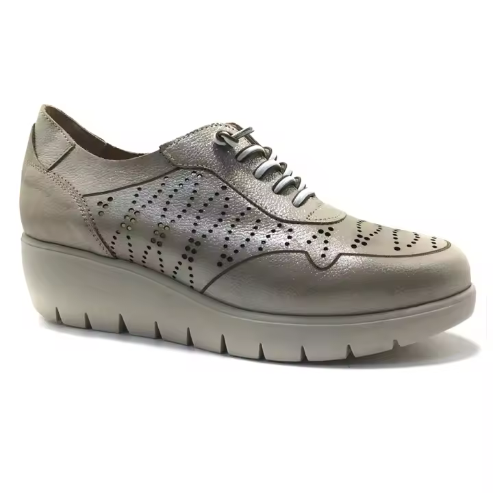 Desiree  Zero 27 Sneakers Con Cuña  Para Mujer   Color Champan. - 1
