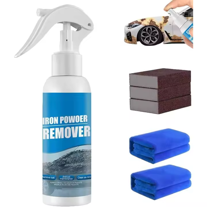 Spray removedor de óxido multiusos, removedor de polvo de hierro, spray para eliminar óxido, spray removedor instantáneo de óxido para herramientas, metales, hierro fundido, piezas de automóviles, etc. (1 unidad-100 ml) - 1