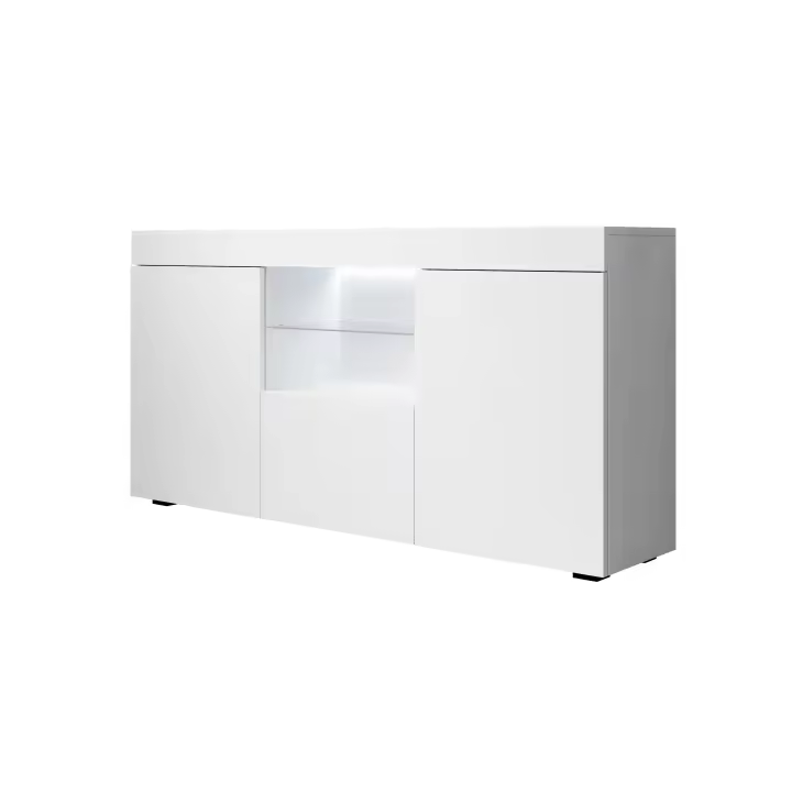 MB Muebles Bonitos - Aparador de salón con LED, 135x73x34cm, Más Colores, Modelo Sefora - 1