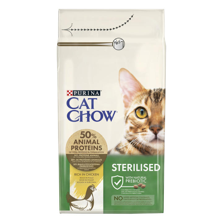 Cat Chow Esterilizado Pollo Pienso para Gatos  Pienso completo para gatos adultos esterilizados Cat