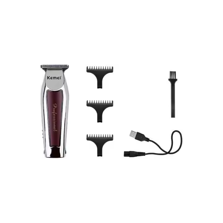 Kemei Afeitadora Profesional De Cabello Sin Cable Máquina De Corte Eléctrica Con Hoja T De 0mm Detallista Para Barbería Y Corte De Cabello En Casa - 1