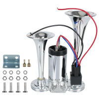 Bocina De Coche Universal 110db 24V 12V Bocina De Tono Dual Compresor De Trumpet Accesorios Para Autotruck Motocicleta Barco Remolque Camión - details 10