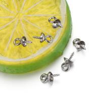 50pcs Pinzas De Acero Inoxidable Para Colgantes Y Encantos Capas De Bolas Perforadas Conector Para Joyería DIY - details 6