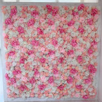 Pared De Flores Artificiales Rosa De Seda Para Decoración De Bodas Bebés Y Navidad Estilo De Hojas Verdes Y Rosas Tamaño Grande - details 16