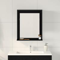 Espejo de baño vidaXL Negro Roble 50x12x60 cm Madera elaborada - details 3