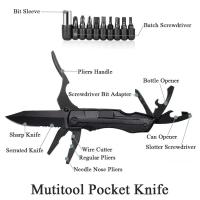 Cuchillo Multifuncional Plegable Herramienta Portátil De Sobrevivencia Para Exteriores Y Hogar Herramienta De Mano Para Emergencias En Coche Con Agarre De Acero Inoxidable - details 2