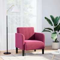 vidaXL Sillón con reposabrazos Terciopelo 54 cm en color Gris claro/Amarillo/Negro y más - details 3