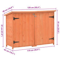 vidaXL Caseta de almacenamiento de jardín de madera 128x42x91 cm - details 7