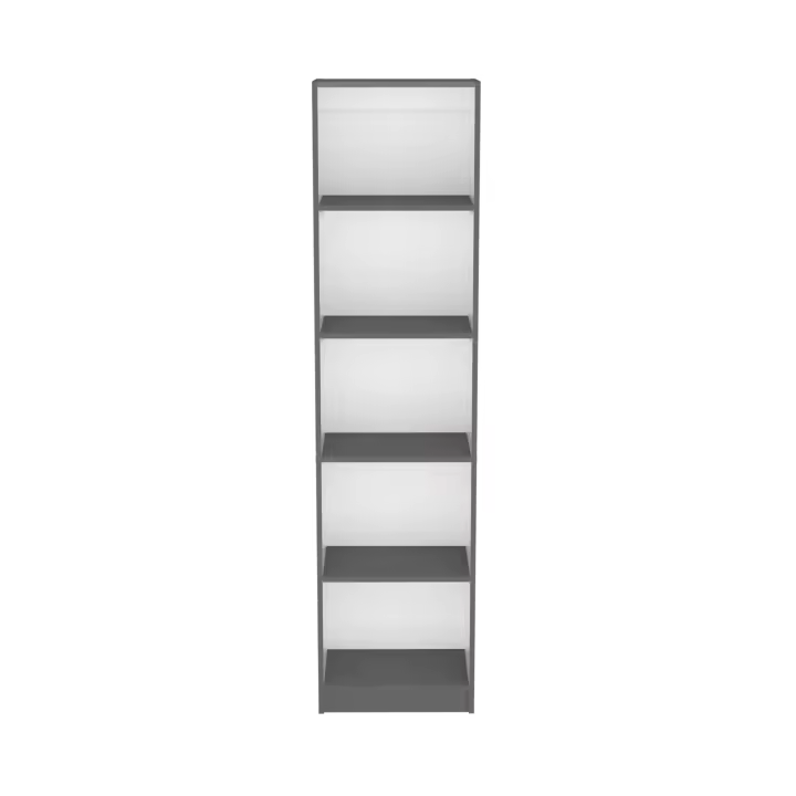 TUHOME Librería Home Xs con estantes de 5 niveles y diseño delgado - 1