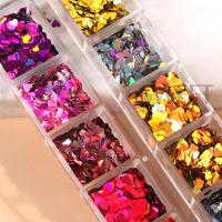 12 Grillas De Brillo De Uñas En Forma De Corazón Sequinias Holo Iridescentes Para Año Nuevo Y San Valentín BERX04 - details 3