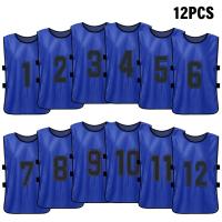 Chalecos De Deporte Para Niños 6/12PCS Camisetas De Fútbol Rápidas Secado Uniforme De Equipo De Baloncesto Entrenamiento Con Números - details 13