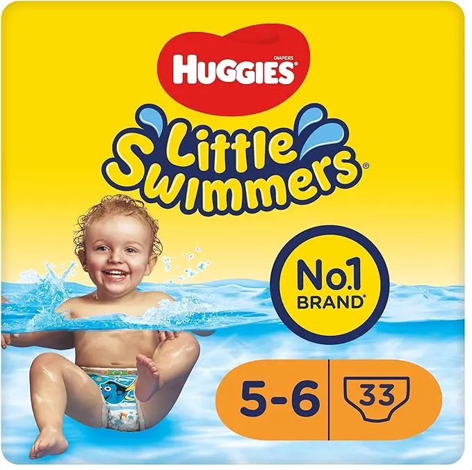 Huggies Little Swimmers Pañal Bañador Desechable para Bebés, con Barreras Anti-Escapes para una Máxima Protección en el Agua - 1