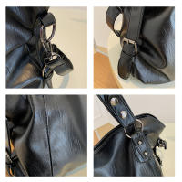 Bolso De Hombro Para Mujer En Cuero PU Gran Capacidad Bolso Cruzado Casual Retro De Color Sólido Para Viaje Y Compras - details 2
