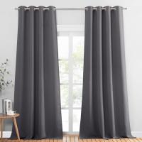 Cortinas Termicas Aislantes Frio y Calor Cortinas Opacas Dormitorio 2 Piezas 140x240 CM Blackout Curtains con Ojales Cortinas Grises Opacas Cortinas para Habitacion Salon/Comedor - details 0