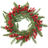 Guirnalda De Navidad Artificial De Bayas Rojas 175cm/190cm Planta Artificial Para Decoración De Hogar Arbol De Navidad Adorno De Boda Colgante - details 2