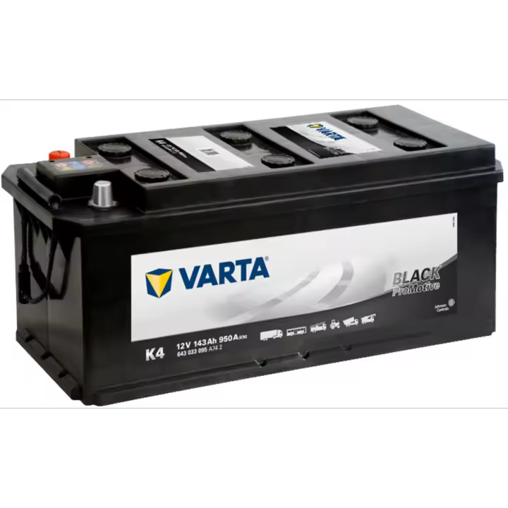 Batería de coche Varta K4 Promotive Black. 12V - 143Ah/950A (EN) 643 033 095 A74 2 (514x218x210mm) - 1