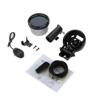Kit De Tachímetro Pointer 3.5'' Con Pantalla LED Azul Medidor De Velocidad Para Coche Anillo Plateado Negro - details 3