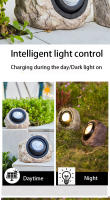 Lámpara Solar Para Jardín Decoración Exterior Impermeable LED Iluminación De Paisaje Jardín Luz De Escenario De Piedra Simulada Luz De Camino - details 1