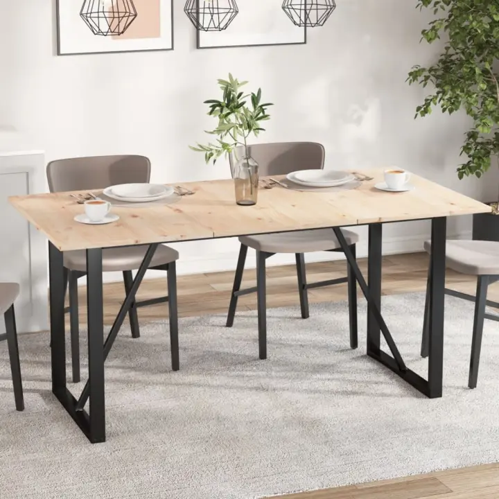 vidaXL Tablero de mesa rectangular 3 uds madera de pino 80x53x1,7 cm - 1