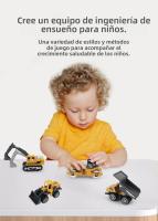 Juego De 6 Piezas De Camiones De Construcción Clásicos En Aleación Para Niños Juguetes Educativos De Vehículos De Escala 1:64 Regalo Ideal - details 1