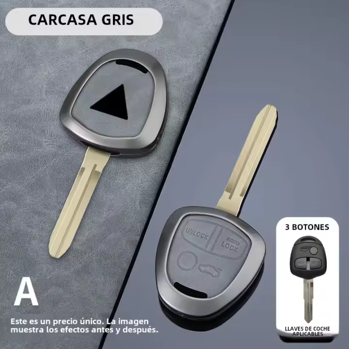 Cubierta De Llave De Coche De Aleación Para Mitsubishi Lancer EX Evolution Grandis Outlander Triton Pajero ASX 3 Botones Accesorios - 1