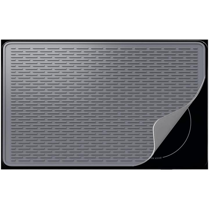 Alfombrilla De Secado De Platos Grande 28" X 20" Protector De Estufa Eléctrica Para Estufa De Vidrio Silicona Plegable