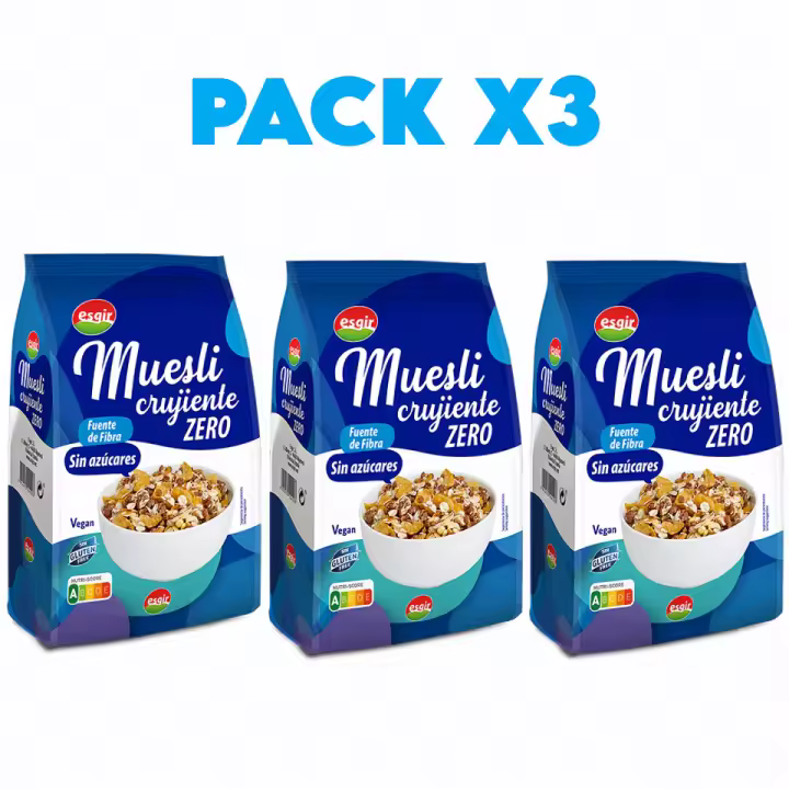 PACK X3 MUESLI CRUJIENTE ZERO (3 X 350G) - Esgir - 1