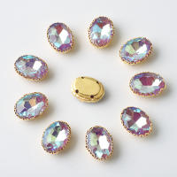 10x14mm Ovalado Diamante Coloreado Para Manualidades Joyería Vestimenta Zapatos Sombreros Accesorios DIY Bordado De Ojo De Caballo - details 11