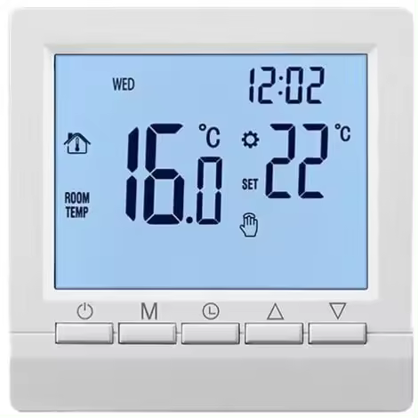 Caldera de gas inteligente: Termostato programable con retroiluminación Blanca, apto para calderas cableadas - 1