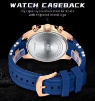 Reloj De Pulsera Deportivo MINI FOCUS Rojo Para Hombres Lujo Cronógrafo Cuarzo Con Correa De Silicona Manos Luminosas Fecha Resistente Al Agua - details 9