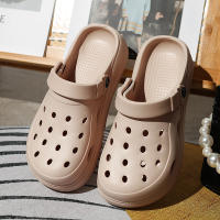 Sandalias De Verano Para Mujer Con Salto Alturoso Y Plataforma Suave Suela Antideslizante Color Sólido Sandalias De Playa - details 2