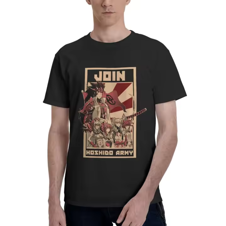Camiseta Hoshido Fire Emblem Impresión Divertida Para Hombres Manga Corta Suelta Oversize Tees Casual De Algodón Para Todo El Año - 1