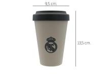 Real Madrid Vaso Para Llevar Crema Empolvado 400ml, Producto Oficial - details 3