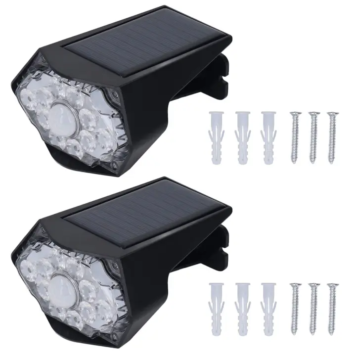 juegos de focos LED con sensor de movimiento para exteriores, luces solares para patio y jardín - 1