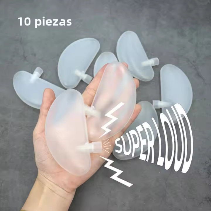 10pcs Juguetes De Peluche De Plástico Con Sonido Squeaky Repuestos Ruidosos Para Perros Gatos Y Bebés Suministros De Reparación Y Mantenimiento - 1