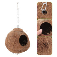Juguete De Masticar Para Pájaros Natural Nido De Coco Accesorios Para Mascotas Leopardo Gecko Cotorra Pequeños Pájaros Algodón - details 4