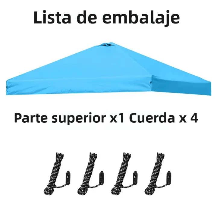 Cubierta De Reemplazo Para Toldo Pop-up De 10x10 Con Ventilación Y Protección Contra El Agua Para Jardín Y Terraza Pavilion Solar - 1