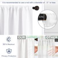 2 Piezas Cortinas De Navidad Con Fondo De Madera -30% Blackout Adecuadas Para Sala De Estar Dormitorio Cocina Decoración Del Hogar Técnica Tejida Clásica 100% Poliéster - details 1