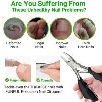 Tijeras De Uñas Profesionales Para Pedicura Herramientas De Paroniquia Conjunto De Manicura Acero Inoxidable Hoja Curva Fila De Tijeras Grandes - details 5