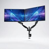 SODANY Soporte Monitor Doble Brazo 15"-33", VESA 75/100, Ajustable Altura y Giro 360°, Hasta 8kg/Brazo, Acero Ergonómico - details 1