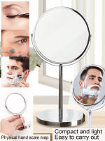 Espejo De Maquillaje Grande En Plata Con Doble Cara Espejo De Belleza Para Mesa Espejo De Cosméticos Con Aumento De Magnitud 360° Giratorio - details 3