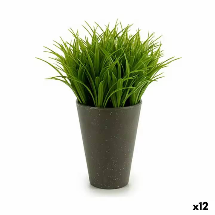 Ibergarden Planta Decorativa Plástico 11 X 18 X 11 Cm Verde Gris (12 Unidades) - Aire de Originalidad - 1