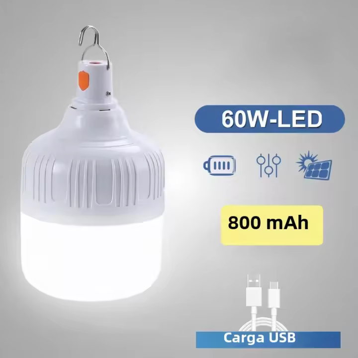 Lámpara De Camping Recargable USB LED Portátil Luces De Emergencia Potencia Alta Para Tiendas Y Linterna Equipo De Bombilla - 1