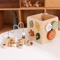 Cubo de actividades de madera para bebés de 1 año en adelante, juguete educativo Montessori 6 en 1 para niños de 12 meses en adelante, laberinto de cuentas con clasificador de formas, ábaco, xilófono, regalo de Navidad para el primer cumpleaños - details 0