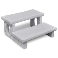 vidaXL Mini Escalera 2 Peldaños Plástico Escalón Bañera Piscina Color Blanco,  Negro,  Gris y mas - details 0