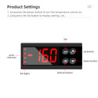 Controlador De Temperatura Digital LED 12V 24V 220VAC Para Incubador Thermostat Con Sensor NTC ECS-961NEO Calentamiento Enfriamiento - details 3
