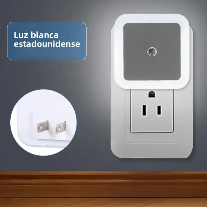 Luz Nocturna LED Cuadrada Para Cocina Armario Pasillo Escaleras Habitación Infantil Dormitorio Decoración Control De Luz Con Enchufe EU/US - 1