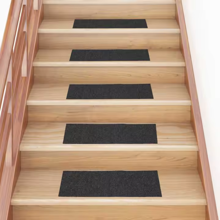 vidaXL Alfombrillas escaleras autoadhesivas 30uds antracita 60x25 cm - 1