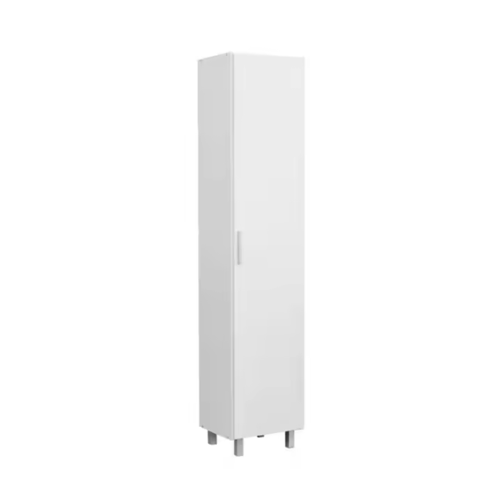 Armario escobero Zone 1 puerta + 4 estantes blanco 188x41,4x34,5 cm - 1